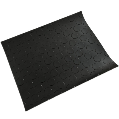 Schwarze, runde, feuchtigkeitsdichte, rutschfeste und verschleißfeste PVC-Bodenmatte