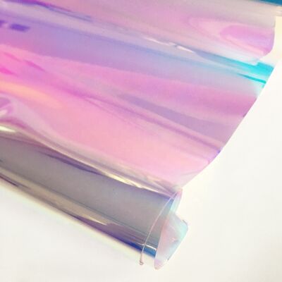 Transparente Regenbogen-dichroische, irisante PVC-Film-Plastikfolie für Regenmantel und Dekoration