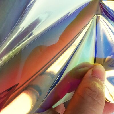 Transparente Regenbogen-dichroische, irisante PVC-Film-Plastikfolie für Regenmantel und Dekoration