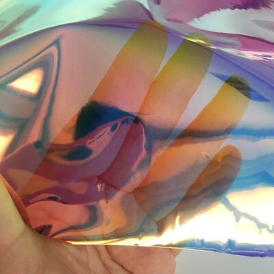 Transparente Regenbogen-dichroische, irisante PVC-Film-Plastikfolie für Regenmantel und Dekoration