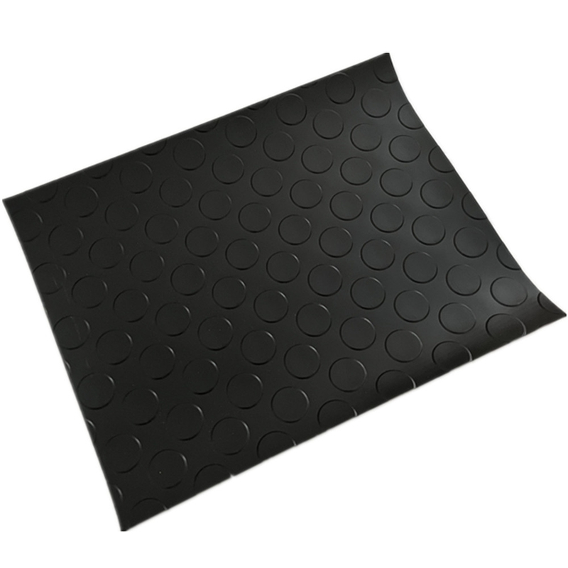 Schwarze, runde, feuchtigkeitsdichte, rutschfeste und verschleißfeste PVC-Bodenmatte