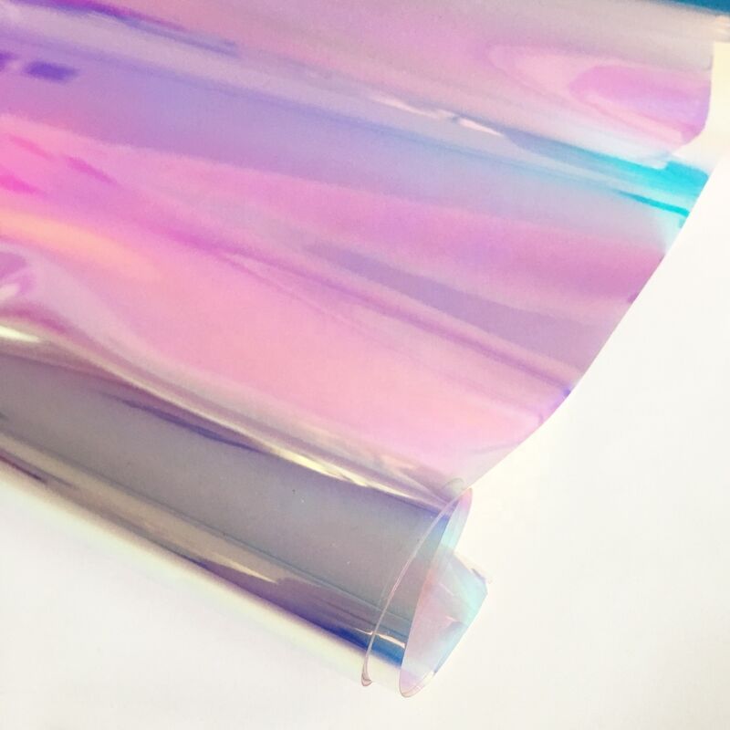 Transparente Regenbogen-dichroische, irisante PVC-Film-Plastikfolie für Regenmantel und Dekoration